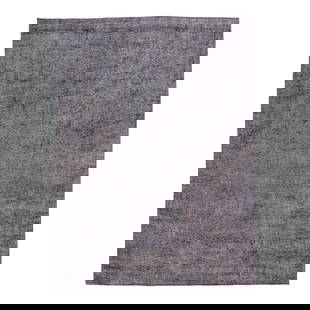 Vintage Handmade Persian Overdyed Wool Rug 7'3 x 9'7 Gray: Vintage Handmade Persian Overdyed Wool Rug 7'3 x 9'7 Gray Enhance your space with this stunning Vintage Persian Overdyed Handmade Wool Rug. This exquisite hand-knotted rug features a soft gray field