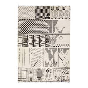 Handmade Beige Wool Moroccan Tribal Rug 9'10" x 14'3"