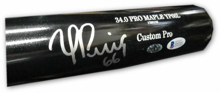 Yasiel Puig Hand Signed Game Model Baseball Bat Beckett Certified: Yasiel Puig Hand Signed Game Model Baseball Bat Beckett Certified Yasiel Puig Hand Signed Game Model Baseball Bat Comes with Puig Hologram + Beckett COA AUTHENTICATED BY: Beckett Autograph