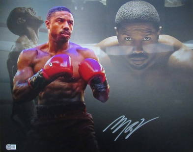 Michael B. Jordan Signed 16x20 Photo Creed Beckett Authenticated: Michael B. Jordan Signed 16x20 Photo Creed Beckett Authenticated Offered is a Michael B. Jordan Autographed 16x20 Photo "Creed". This figurine is authenticated by BAS/Beckett and includes their