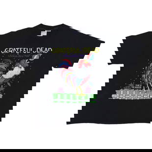 1993 Year Of The Rooster Concert Shirt: 1993 Year Of The Rooster Concert Shirt Celebrate the iconic Grateful Dead with this original vintage 1993 Year Of The Rooster concert shirt. Crafted from 100% cotton, this black t-shirt features