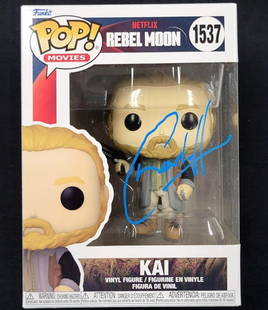 Charlie Hunnam Autographed Rebel Moon Kai Funko Pop Beckett Certified: Charlie Hunnam Autographed Rebel Moon Kai Funko Pop Beckett Certified This is an authentic Charlie Hunnam signed Funko Pop! figure from the movie Rebel Moon. The autograph has been verified by