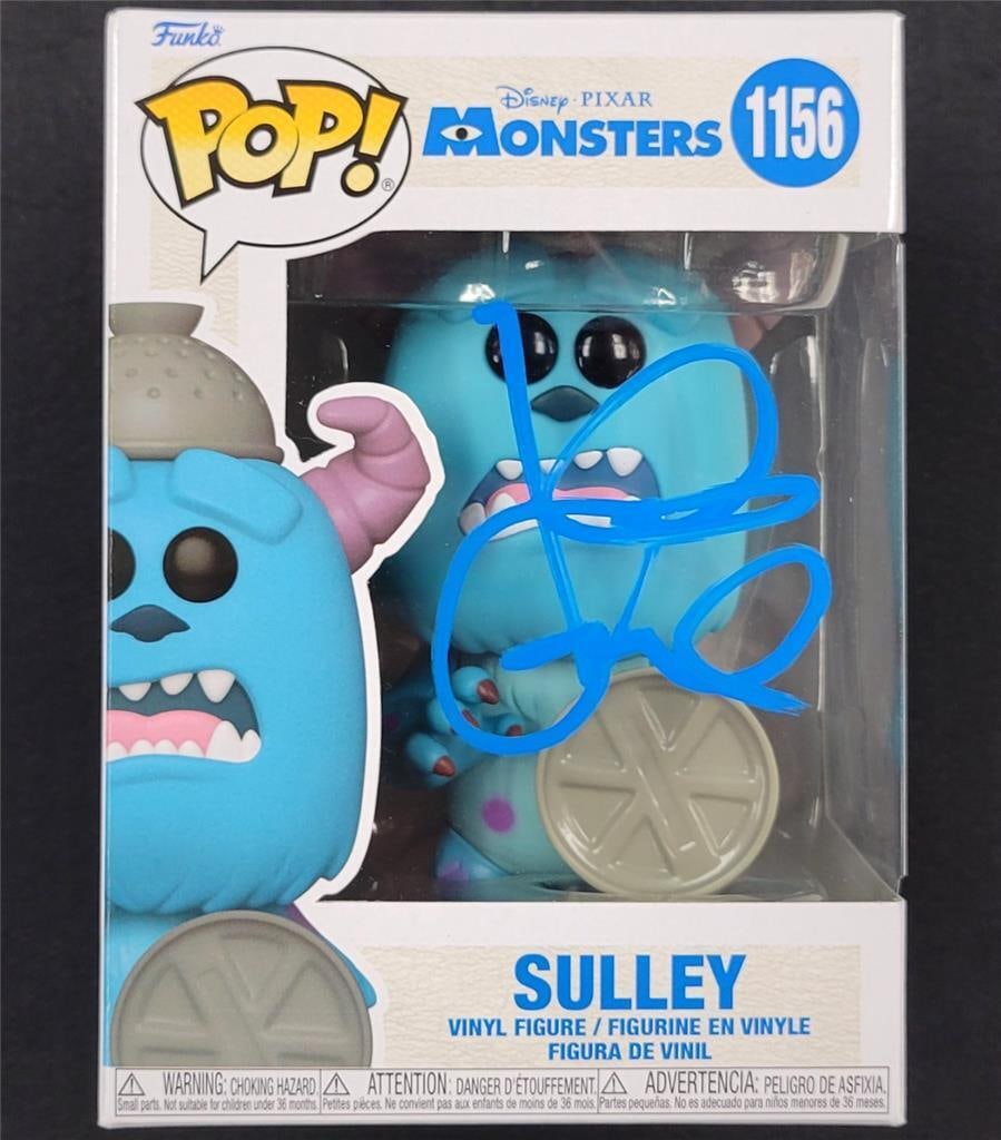 John Goodman Signed Sulley Funko Pop Monsters Inc Beckett Authenticated: John Goodman Signed Sulley Funko Pop Monsters Inc Beckett Authenticated This pre-owned Funko Pop! figure features Sulley from the beloved movie Monsters Inc. It is signed by John Goodman, the voice of