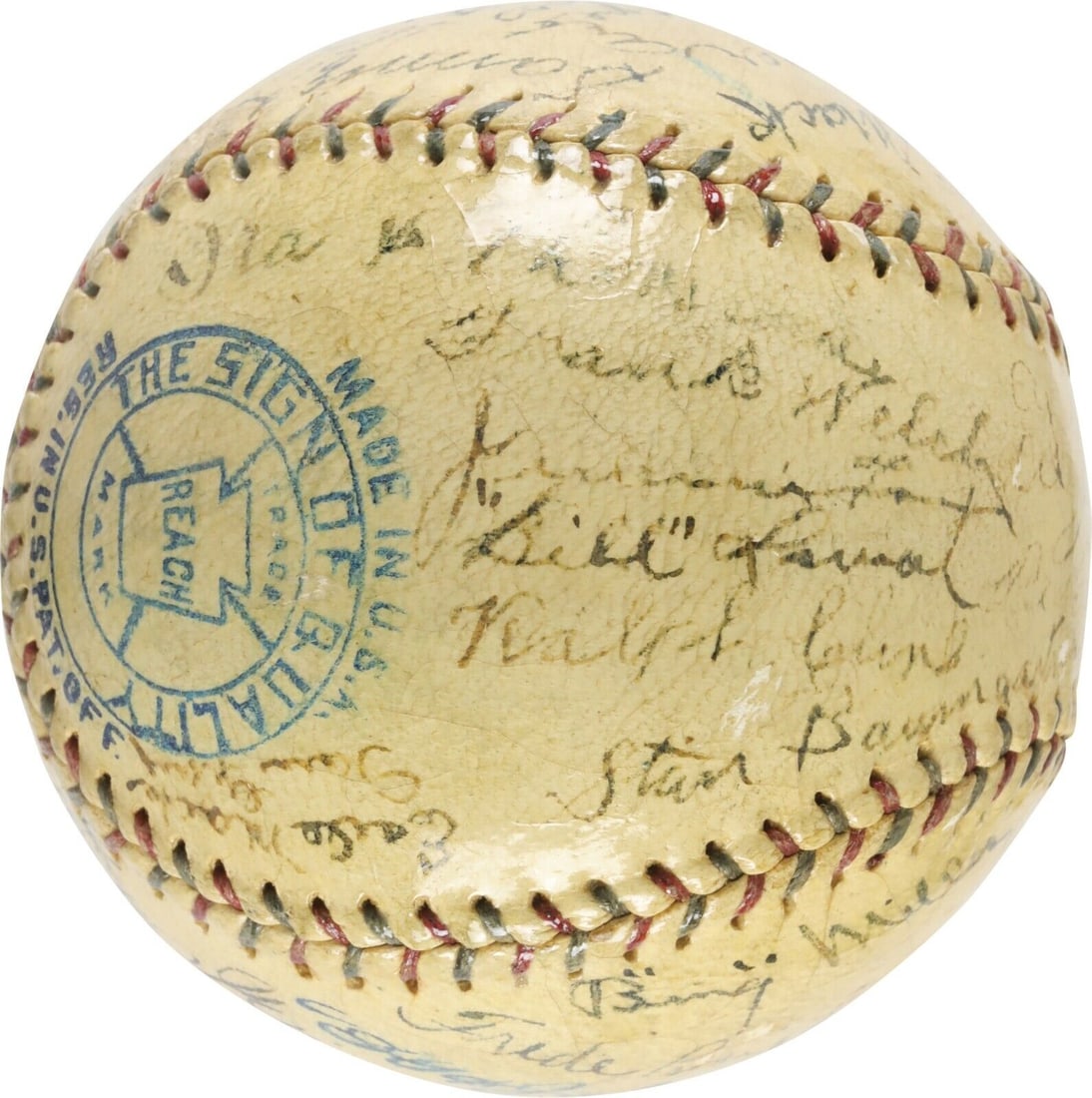 1925 Jimmie Foxx Rookie Signed Baseball PSA LOA Philadelphia Athletics: 1925 Jimmie Foxx Rookie Signed Baseball PSA LOA Philadelphia Athletics This official American League baseball features the signatures of thirty-one members of the 1925 Philadelphia Athletics, includin