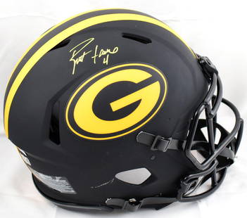 Brett Favre Signed Green Bay Packers Eclipse Speed Helmet Beckett Authenticated: Brett Favre Signed Green Bay Packers Eclipse Speed Helmet Beckett Authenticated This authentic full-size Eclipse Speed helmet features the legendary Brett Favre's signature, making it a must-have