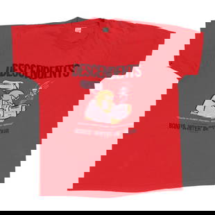 Vintage 1986 Descendents Red Tour Shirt XL 50/50 Poly/Cotton: Vintage 1986 Descendents Red Tour Shirt XL 50/50 Poly/Cotton Original vintage 1986 Descendents Bonus Winter Tour Shirt. This is a true vintage shirt, not a modern reproduction. Sizes vary so please