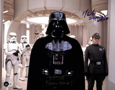 David Prowse Laurence Estrin Signed Star Wars ESB 11x14 Photo Beckett LOA