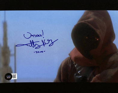 Tiffany L Kurtz Signed Star Wars Jawa 8x10 Photo Beckett Certified: Tiffany L Kurtz Signed Star Wars Jawa 8x10 Photo Beckett Certified This is an original 8x10 photograph autographed by Tiffany L. Kurtz, who portrayed a Jawa in the original Star Wars film. The photogr