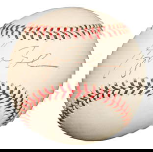 George W Bush Signed Baseball with PSA/DNA Authentication: George W Bush Signed Baseball with PSA/DNA Authentication This collectible item features a baseball signed by George W. Bush, the 43rd President of the United States. The autograph is authenticated