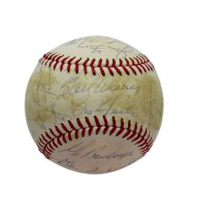 1971 Baltimore Orioles Team Signed Baseball 27 Autographs HOFers: 1971 Baltimore Orioles Team Signed Baseball 27 Autographs HOFers This 1971 Baltimore Orioles Team Signed OAL Baseball features the signatures of 27 players, including Hall of Famers Earl Weaver,