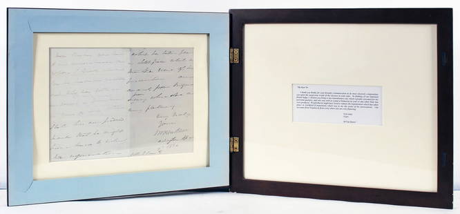 Martin Van Buren Signed Framed Letter 1836 BAS Authentication: Martin Van Buren Signed Framed Letter 1836 BAS Authentication This authentic signed and framed letter by Martin Van Buren dates back to April 9th, 1836, just before his presidential nomination. The