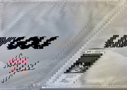 Phil Mickelson Autographed LIV Golf #18 Flag JSA AN33267: Phil Mickelson Autographed LIV Golf #18 Flag JSA AN33267 Celebrate the legacy of Phil Mickelson with this officially licensed LIV Golf #18 pin flag, featuring his authentic signature. This item is a