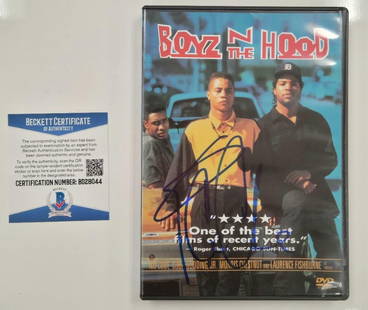 Ice Cube Autographed Boyz n the Hood DVD Cover Beckett COA: Ice Cube Autographed Boyz n the Hood DVD Cover Beckett COA This is an original DVD cover of the iconic film 'Boyz n the Hood,' personally autographed by Ice Cube. The autograph has been
