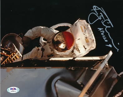 Rusty Schweickart Apollo 9 Signed 8x10 Photo PSA/DNA Certified: Rusty Schweickart Apollo 9 Signed 8x10 Photo PSA/DNA Certified This listing features a Rusty Schweickart Apollo 9 Astronaut signed and inscribed 8x10 photo. The autograph has been authenticated by