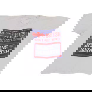 Vintage 1974 Black Sabbath Tour Shirt 100 Cotton White: Vintage 1974 Black Sabbath Tour Shirt 100 Cotton White This original vintage 1974 Black Sabbath Tour Shirt is a must-have for any fan of the legendary band. Crafted from 100% cotton, this shirt