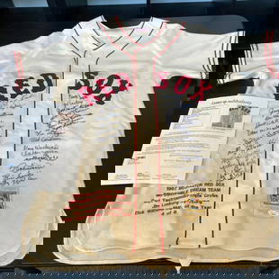 1967 Boston Red Sox Team Signed Jersey Carl Yastrzemski JSA COA: 1967 Boston Red Sox Team Signed Jersey Carl Yastrzemski JSA COA Celebrate the legacy of the Boston Red Sox with this stunning 1967 AL Champs team-signed jersey. This authentic Mitchell & Ness jersey