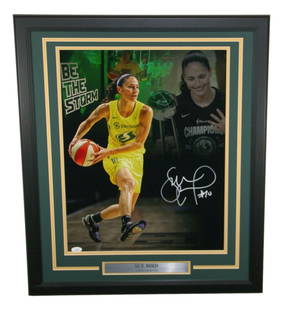 Sue Bird Autographed 16x20 Framed Photo Seattle Storm JSA Authenticated: Sue Bird Autographed 16x20 Framed Photo Seattle Storm JSA Authenticated Celebrate the legacy of basketball star Sue Bird with this autographed 16x20 framed photo. This stunning piece features Bird