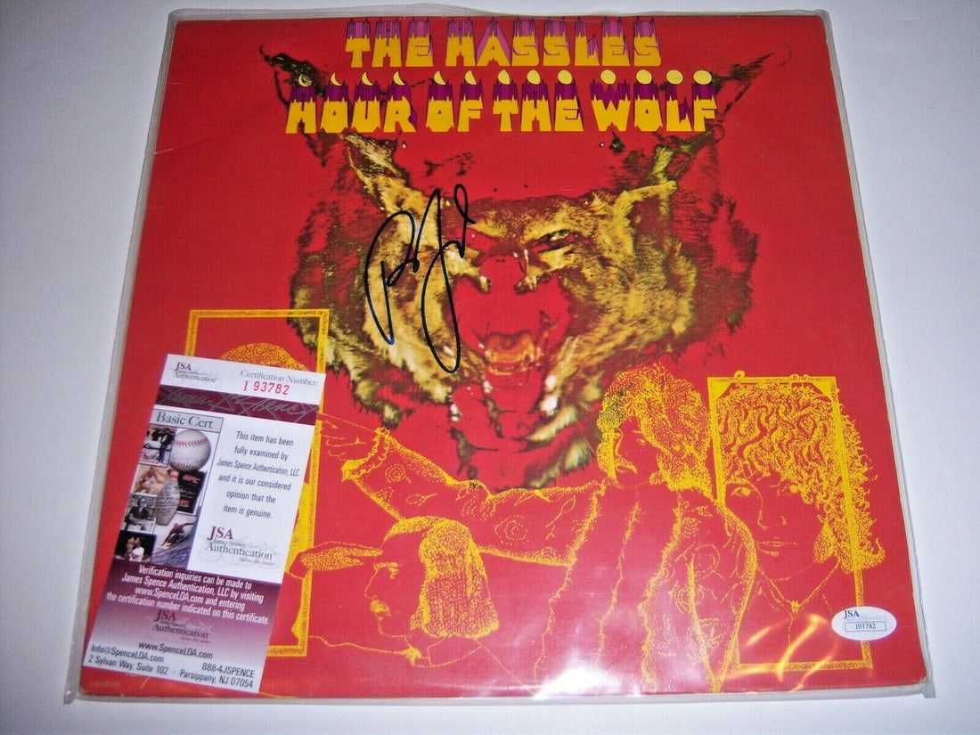 Billy Joel The Hassles Hour of the Wolf Signed LP with JSA/COA: Billy Joel The Hassles Hour of the Wolf Signed LP with JSA/COA This is an original signed LP record album of 'Hour of the Wolf' by Billy Joel, featuring The Hassles. The album is pre-owned in conditio