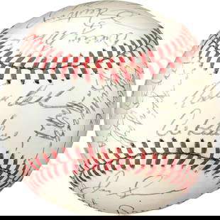 1968 Detroit Tigers Team Signed Baseball with PSA/DNA Authentication: 1968 Detroit Tigers Team Signed Baseball with PSA/DNA Authentication Commemorate the 1968 World Series Champions with this authentic Detroit Tigers team signed baseball. This official American