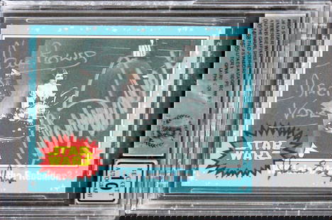 Star Wars Signed Card by Fisher Prowse Jones BAS Authenticated: Star Wars Signed Card by Fisher Prowse Jones BAS Authenticated This unique Star Wars collectible features an autographed card personally signed by iconic actors Carrie Fisher, David Prowse, and