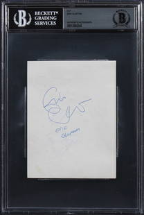 Eric Clapton Signed 3.75x5 Cut Signature BAS Authenticated: Eric Clapton Signed 3.75x5 Cut Signature BAS Authenticated This is an authentic autographed 3.75x5 cut signature signed by the legendary musician Eric Clapton. The item, which is 100% genuine, has