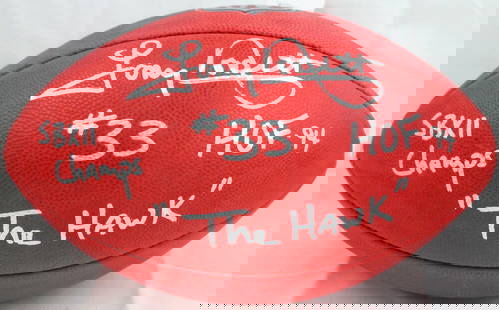 Tony Dorsett Signed NFL Wilson Duke Football with 3 Inscriptions Beckett Authenticated: Tony Dorsett Signed NFL Wilson Duke Football with 3 Inscriptions Beckett Authenticated This is a signed NFL authentic Wilson Duke football featuring the autograph of Tony Dorsett, a legendary player