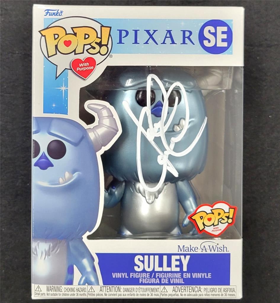 John Goodman Signed Sulley Funko Pop Monsters Inc Beckett Authenticated: John Goodman Signed Sulley Funko Pop Monsters Inc Beckett Authenticated This original John Goodman signed Funko Pop! figure features Sulley from the beloved movie Monsters Inc. The autograph is authen