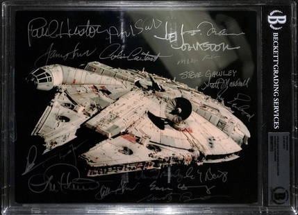 Millennium Falcon Signed 8x10 Photo by ILM Builders Beckett Authenticated: Millennium Falcon Signed 8x10 Photo by ILM Builders Beckett Authenticated This autographed 8x10 photograph features signatures from the talented builders of the Millennium Falcon, authenticated by Bec