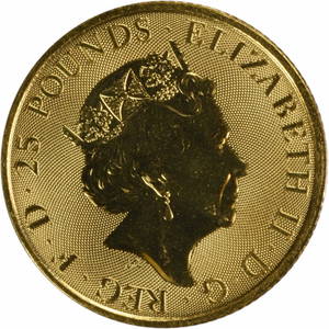 2018 Great Britain 25 Pounds Gold Coin The Gold Standard BU Uncertified