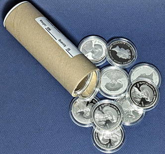 2000 British Virgin Islands $10 Silver Coin Roll 20 Pieces Queen Mother 100th Anniversary: 2000 British Virgin Islands $10 Silver Coin Roll 20 Pieces Queen Mother 100th Anniversary This 2000 British Virgin Islands PR Silver $10 coin commemorates the 100th birthday of the Queen Mother. It