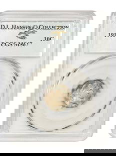 1910 Barber Dime PCGS MS67 Uncirculated Gem with Toning: 1910 Barber Dime PCGS MS67 Uncirculated Gem with Toning This exquisite 1910 Barber Dime, graded MS67 by PCGS, showcases superior quality and detail. With a certification number of 35410081, this
