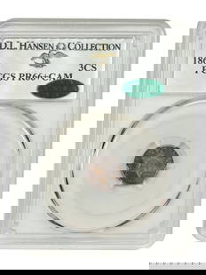 1866 Three Cent Silver PR66+CAM PCGS CAC Rare Gem Coin: 1866 Three Cent Silver PR66+CAM PCGS CAC Rare Gem Coin This stunning 1866 Three Cent Silver coin is graded PR66+CAM by PCGS and is CAC-approved, indicating its high-end quality. Struck at the