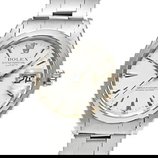 ROLEX Oyster Perpetual Date Big Logo Ref. 1500 Vintage Men's Watch 34mm Stainless Steel: ROLEX Oyster Perpetual Date Big Logo Ref. 1500 Vintage Men's Watch 34mm Stainless Steel This ROLEX Oyster Perpetual Date Big Logo Ref. 1500 Men's Watch is a stunning vintage piece, expertly crafted