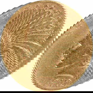 1910-S $10 Gold Indian Coin by Augustus Saint Gaudens XF Uncertified: 1910-S $10 Gold Indian Coin by Augustus Saint Gaudens XF Uncertified This 1910-S $10 Gold Indian coin features exquisite design by Augustus Saint Gaudens and is a noteworthy piece from the pre-1933