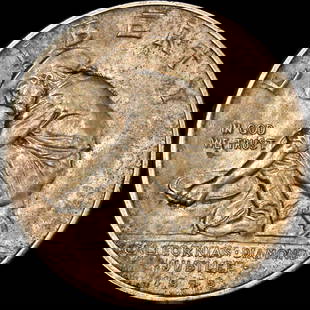1925-S California Commemorative Half Dollar Choice BU+ Uncirculated Silver Coin: 1925-S California Commemorative Half Dollar Choice BU+ Uncirculated Silver Coin This 1925-S California Commemorative Half Dollar showcases exceptional eye appeal and a strong strike, making it an