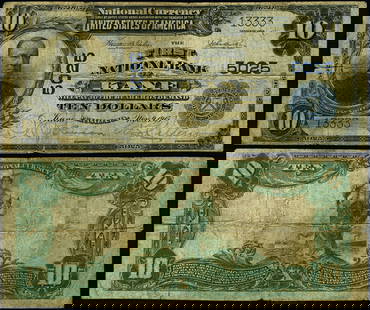 1902 PB $10 National Bank Note Kane PA Circulated Fine: 1902 PB $10 National Bank Note Kane PA Circulated Fine This 1902 PB National Bank Note from Kane, Pennsylvania, features a denomination of $10. Graded as Fine and classified as circulated, this note