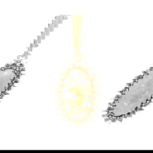 14K Yellow Gold Opal Diamond Pendant 2.60ct 1.5in Long: 14K Yellow Gold Opal Diamond Pendant 2.60ct 1.5in Long This stunning 14K Yellow Gold Opal Diamond Pendant showcases a beautifully solid opal displaying mesmerizing blue, green, and red play of