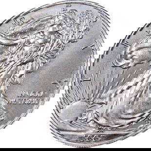 1995 DC Daniel Carr Overstruck Silver Eagle ANACS MS69 .999 Fine Silver: 1995 DC Daniel Carr Overstruck Silver Eagle ANACS MS69 .999 Fine Silver This stunning 1995 DC Daniel Carr Overstruck Silver Eagle features exquisite craftsmanship and exceptional quality, graded