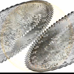 1884-CC Morgan Silver Dollar BU Uncertified Silver Coin: 1884-CC Morgan Silver Dollar BU Uncertified Silver Coin This 1884-CC Morgan Silver Dollar is an uncirculated coin, showcasing its brilliant uncirculated (BU) condition. Minted in 1884 at the Carson