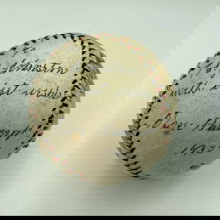 Dave Bancroft Signed 1926 National League Jubilee Baseball JSA COA: Dave Bancroft Signed 1926 National League Jubilee Baseball JSA COA This exceptional 1926 National League Jubilee Baseball features a single signature from legendary player Dave Bancroft.