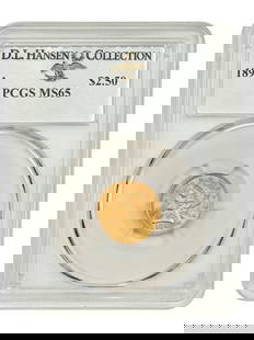 1891 Liberty Head $2.50 MS65 PCGS Gold Coin Doubled Die Reverse: 1891 Liberty Head $2.50 MS65 PCGS Gold Coin Doubled Die Reverse This 1891 Liberty Head $2.50 gold coin, graded MS65 by PCGS (Certification Number: 34827936), is an uncirculated example from a