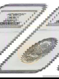 1922 50C Grant NGC MS64 Classic Silver Commemorative Coin: 1922 50C Grant NGC MS64 Classic Silver Commemorative Coin This 1922 50C Grant coin is a stunning example of a Classic Silver Commemorative, certified by NGC with a grade of MS64. Denoting its