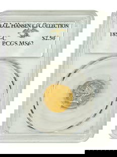 1854-C Liberty Head $2.50 Gold Coin PCGS MS62 Uncirculated Charlotte Mint: 1854-C Liberty Head $2.50 Gold Coin PCGS MS62 Uncirculated Charlotte Mint This 1854-C Liberty Head $2.50 gold coin is graded MS62 by PCGS, making it an uncirculated specimen of exceptional quality. Wi