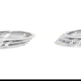 18K White Gold Men's Wedding Band with 0.15ct Baguette Diamonds Size 10.75: 18K White Gold Men's Wedding Band with 0.15ct Baguette Diamonds Size 10.75 Elevate your commitment with this exquisite Men's Diamond Wedding Band crafted in 18K White Gold. This timeless symbol of lov