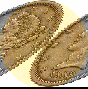1903-S $5 Gold Liberty Head Coin by Christian Gobrecht: 1903-S $5 Gold Liberty Head Coin by Christian Gobrecht This 1903-S $5 Gold Liberty Head coin features exquisite craftsmanship with a design by Christian Gobrecht. Its composition consists of 90%