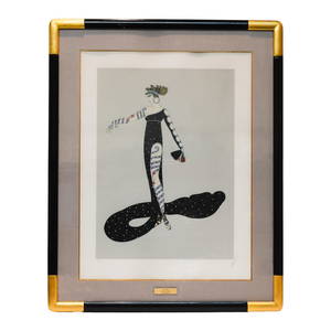 Erte La Merveilleuse Framed Serigraph Limited Edition 86/300 Signed 30.5 x 38 in Art Deco