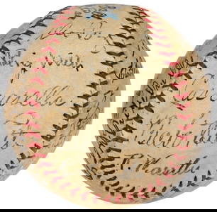 Babe Ruth Lou Gehrig 1934 Japan Tour Signed Baseball PSA Authenticated