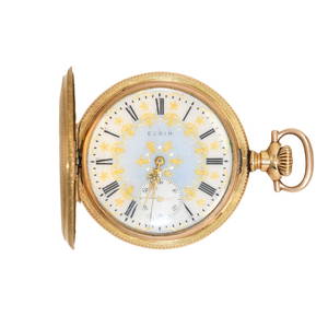Elgin Gold Filled Pocket Watch Model 6 Hunting Case 1913