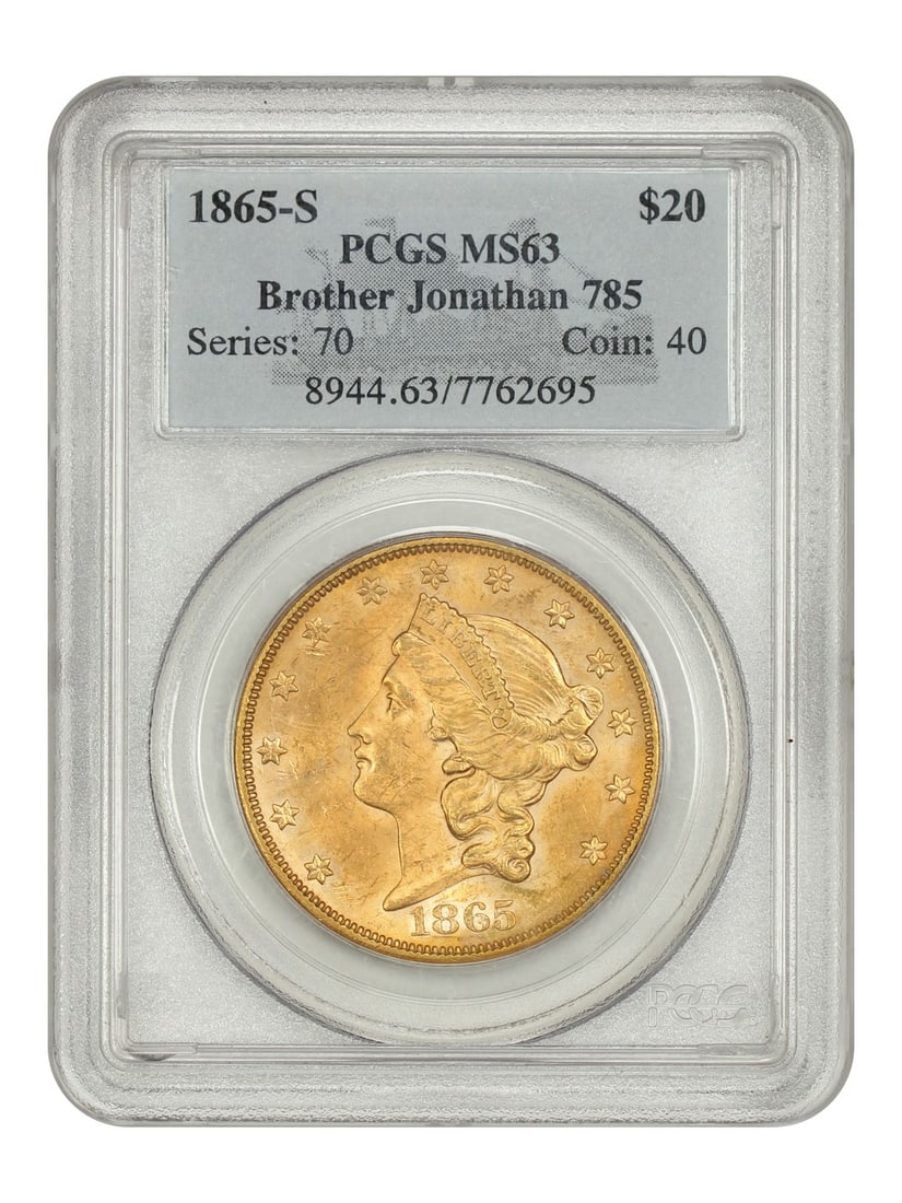 PCGS MS62 イタリア 20リラ 1865 ヴィットリオエマニュエル2世