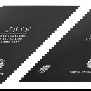 2016 United States Mint Limited Edition Silver Proof Coin Set: 2016 United States Mint Limited Edition Silver Proof Coin Set This 2016 United States Mint Limited Edition Silver Proof Set features a collection of uncirculated coins, showcasing the finest